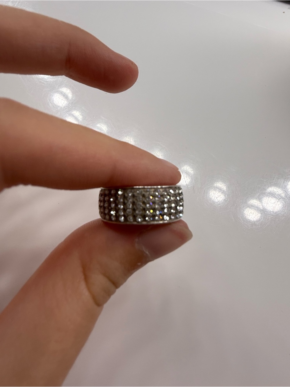 Brighton Meridan Ring with Pave Swarovski Crystals set in silver plating